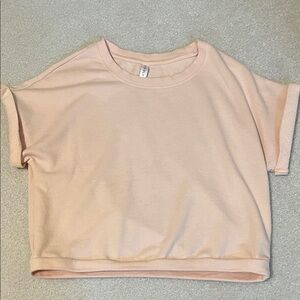Fabletics Pink Cropped T-Shirt